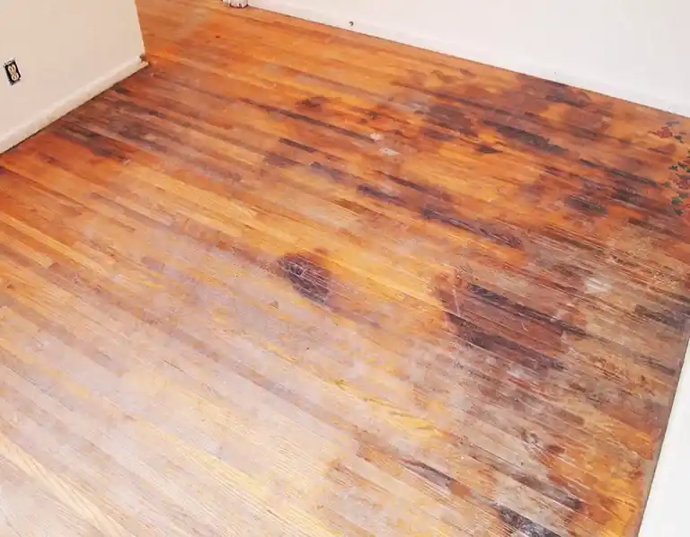 Parquet flooring repair before and after in Singapore HDB apartment